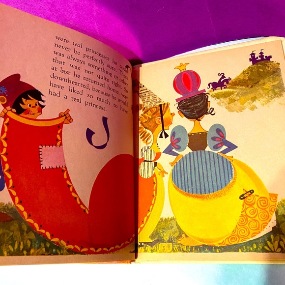 THE PRINCESS AND THE PEA VTG 1965 HARDCOVER BOOK TIP-TOP ELF BOOK FAIRY TALE - Picture 5 of 15